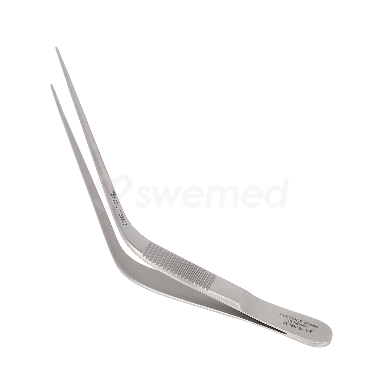 Troeltsch anatomische Pinzette abgewinkelt 12 cm grazil