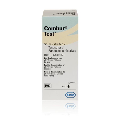 Combur-3 Test -virtsatestiliuskat - glu pro pH - 50 kpl