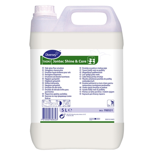 Gulvpolish Jontec Shine & Care - 5L højglans pH=9 - 2 stk.