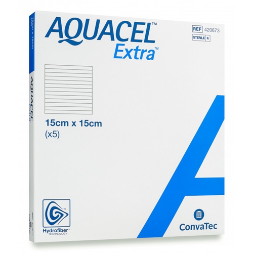Gelbildender Verband Aquacel Extra - 15x15 cm - 5 St