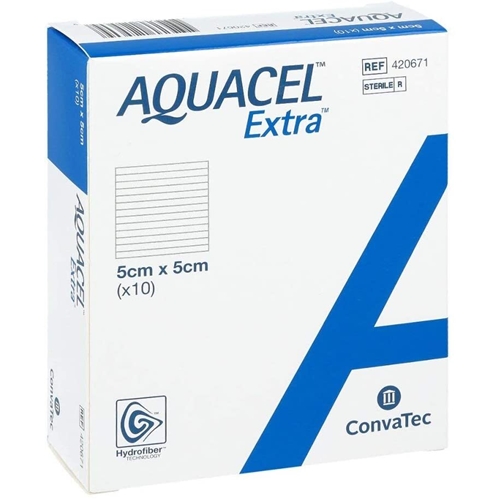 Gelbildender Verband Aquacel Extra - 5x5cm - 10 St