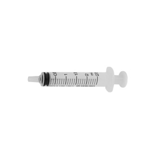 Luer-lock sprøjte 3-komponent Terumo - 2,5 ml graduering 0,1 ml centreret - 100 stk