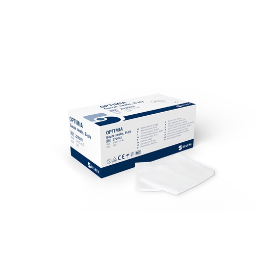 Gaasitaitos 8-kerroksinen Selefa - 10x10 cm dispenseripakkaus steriloimaton - 120 kpl