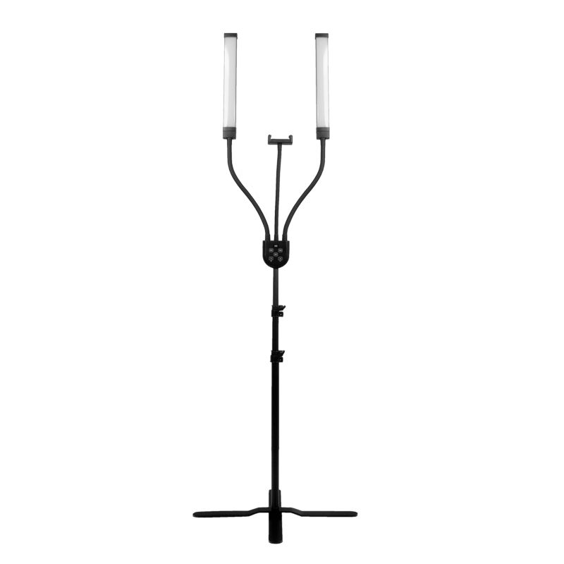 LED-lampe til øjenvipper og makeup Polluks IV type MSP-MJ-02 sort med fjernbetjening