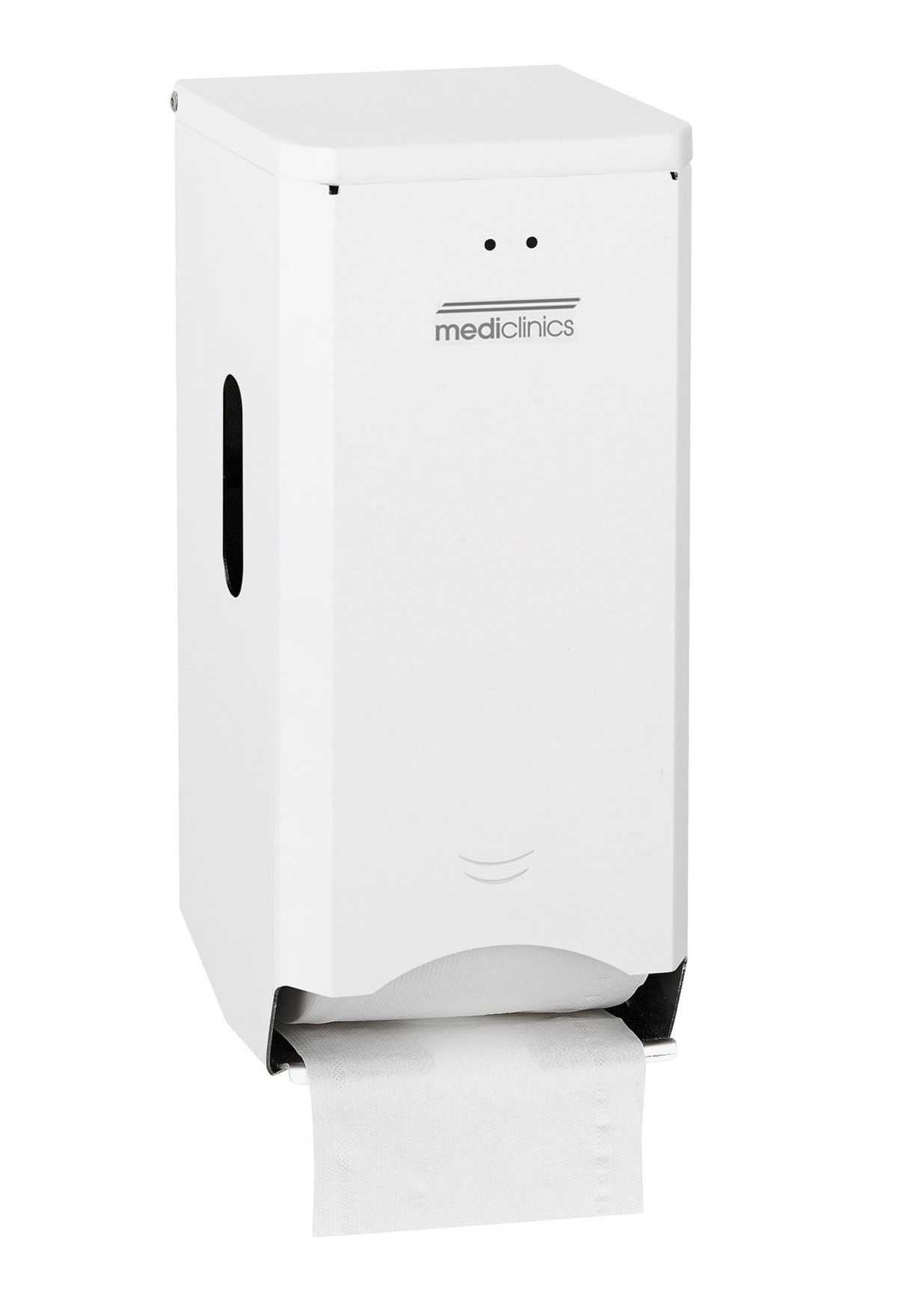 Industrie-Toilettenpapierspender rund vertikal - Stål - Vit epoxy