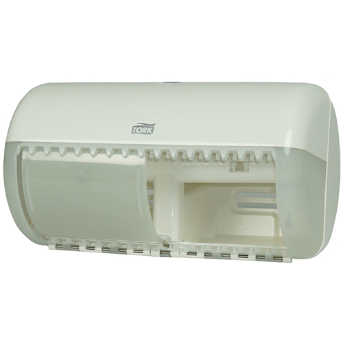 Toiletpapirdispenser T4 - Tork Toilet Twin hvid plast