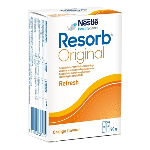 Resorb Original væskeerstatning - Appelsin 2x10 stk brusetabletter - 2 stk