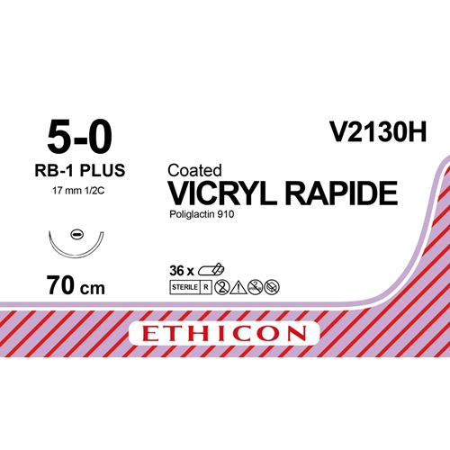 Vicryl Rapid sutur 5-0 V2130H - 70 cm nål RB-1 - 36 stk
