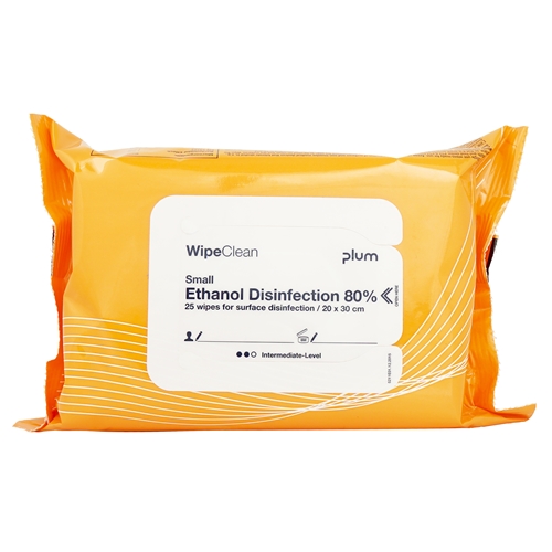 Desinfektionsduk med ethanol Mini - 30x20 cm clean wipes 25 stk./pk. - 25 stk.