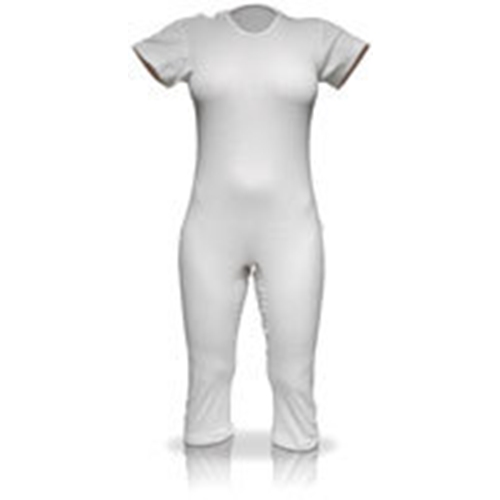 Pflegepyjama für Damen mit langen Beinen - Sanicare mit Öffnung an der rechten Schulter L
