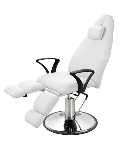 Hydrauliczny fotel do pedicure 3-częściowy z niezależnymi podnóżkami i podłokietnikami obrotowy SOL