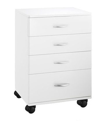 Elegancki drewniany wózek z 4 szufladami - HANDY