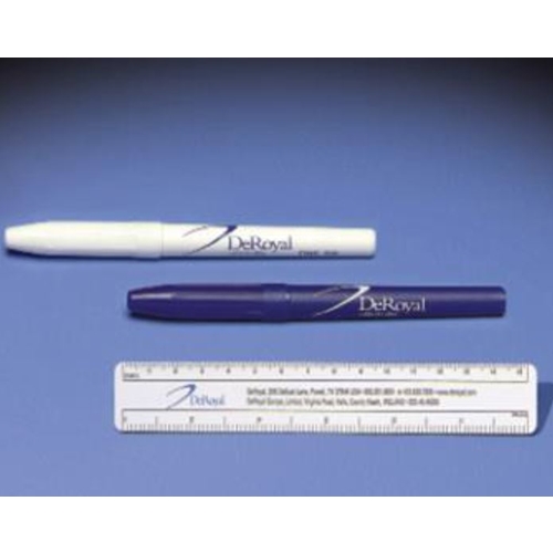 Fin kirurgisk markeringspen - 0,5 mm med lineal (hvid pen) - 150 stk.