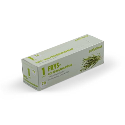 Freezer bag HD - 1L 150x300mm 15my transparent - 70 pcs