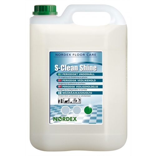 Gulvplejemiddel S-Clean Shine - 5L pH=9.1/8.9
