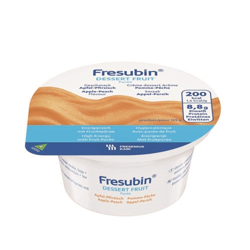 Fresubin-jälkiruoka hedelmä - 4x125g omena-persikka - 4 kpl