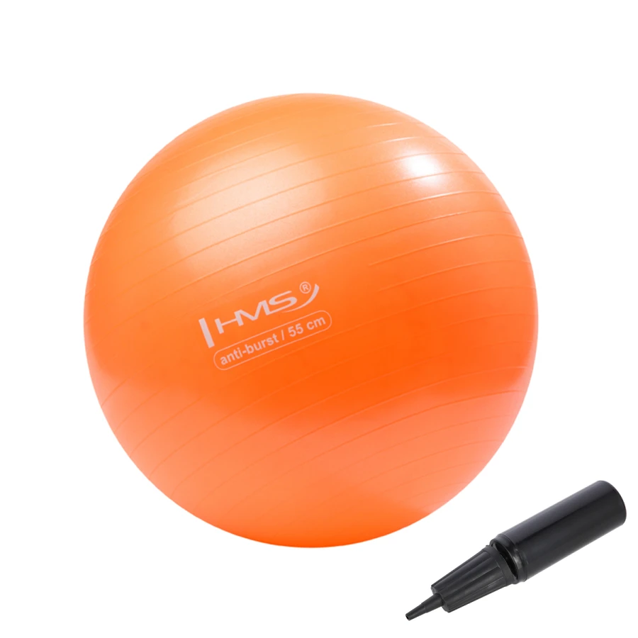 Pomarańczowa piłka gimnastyczna 55 cm do ćwiczeń i fitnessu