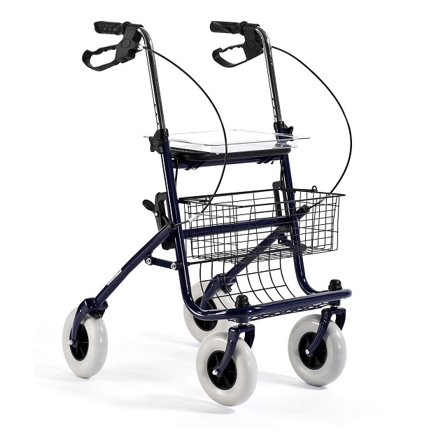 Steel rollator with 4 wheels
