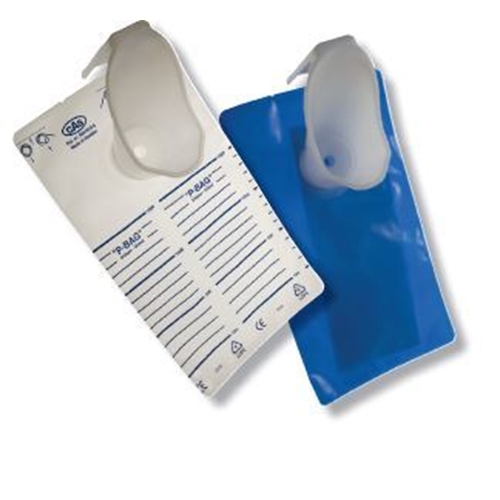 Urinopsamlingspose P-bag blå - 20 poser inkl. 20 tragte - 20 stk.