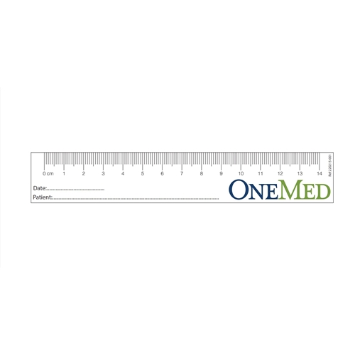 Sårlinjal papper OneMed – 14cm 25ark/st