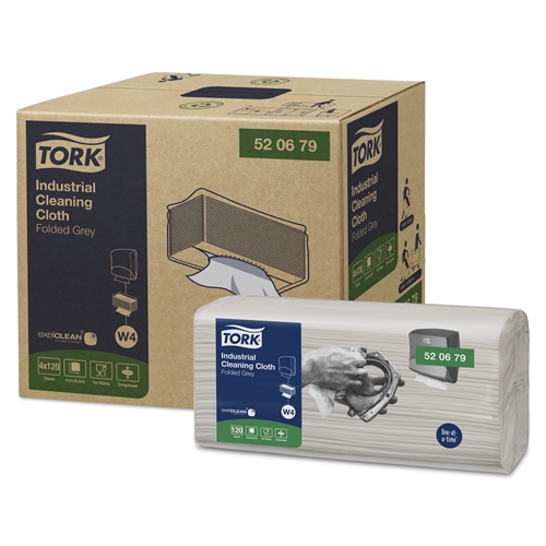 Čisticí utěrka Tork flexibilní W4 šedá - Tork Premium 35,5x41,5 cm skládaná - 480 ks