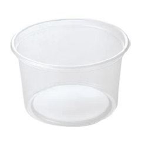 Plastic container PP round Delipack - 250ml 101x101x48mm transparent - 50 pcs