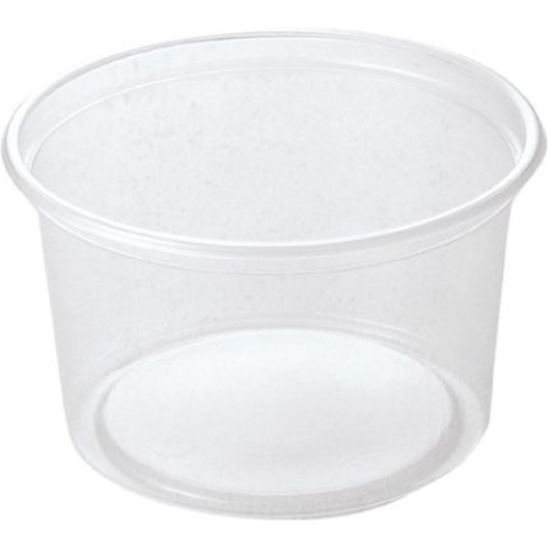 Delipack round PP plastic container 300ml 101x101x61mm transparent 50 pcs