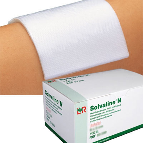 Solvaline N foliekompres 10x10 cm usteril 150 stk