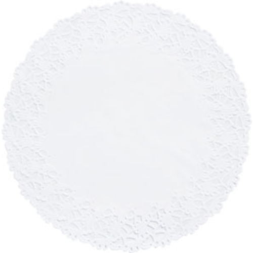 Doily paper round - 25cm white pattern - 250 pcs