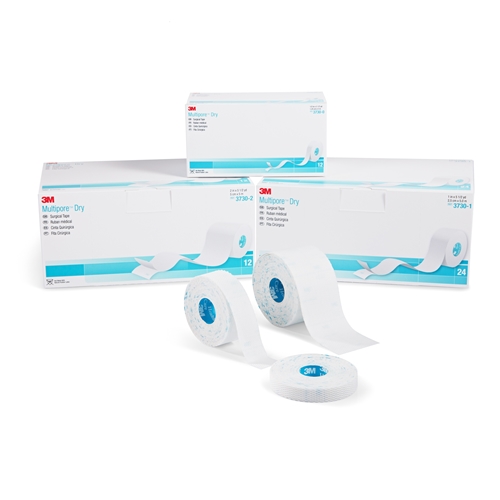 Fikseringsplaster Multipore Dry - 2,5 cm x 5 m med liner - 24 stk