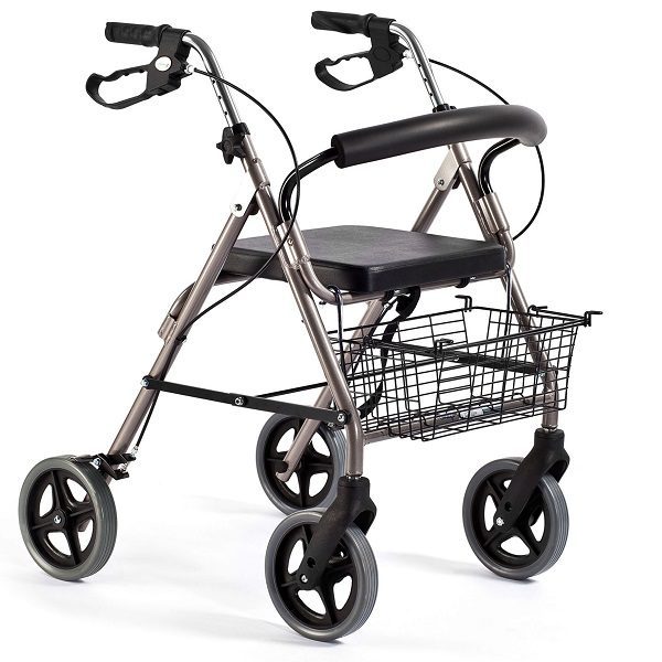 Alumiininen nelipyöräinen rollaattori - Titanium