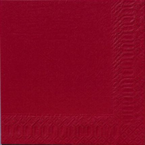 Serviette 1/4-Falz 3-lagig - 33x33 cm Duni weinrot - 125 St.