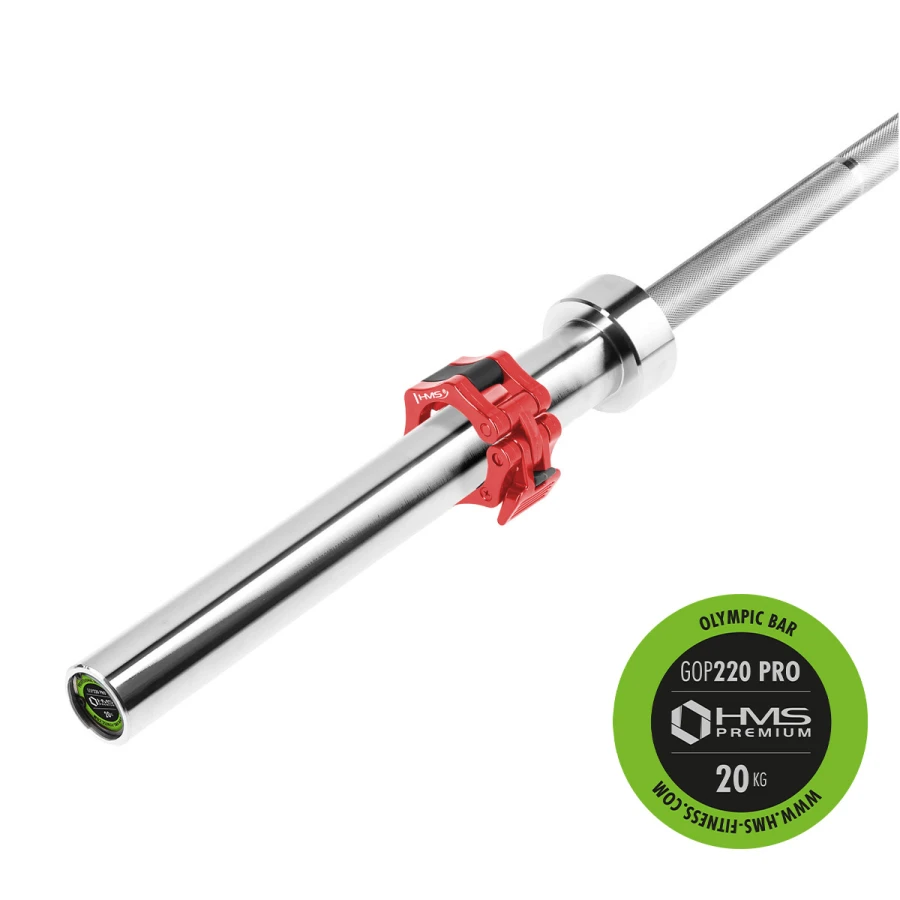 Olympisk vægtstang 220 cm + Lock Jaw-lås HMS