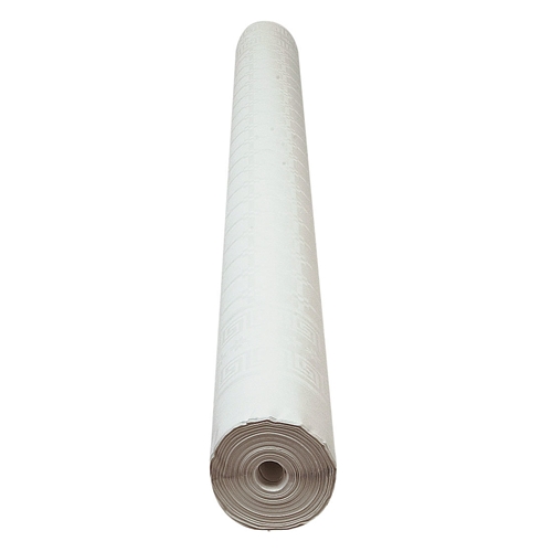 Papiertischtuch Damast 1,2x50 m weiß Rolle