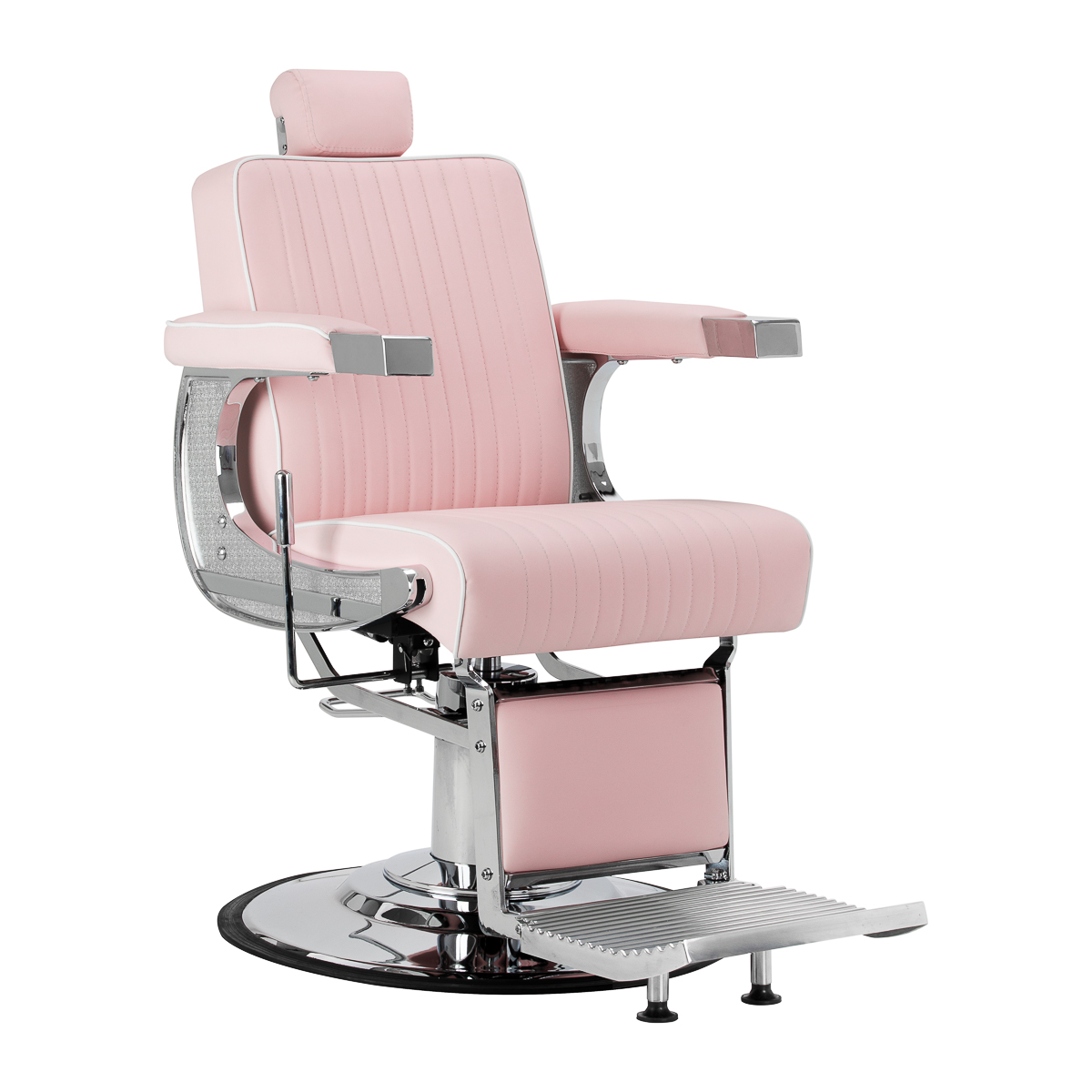 Gabbiano Visionerio barberarstol rosa kromram