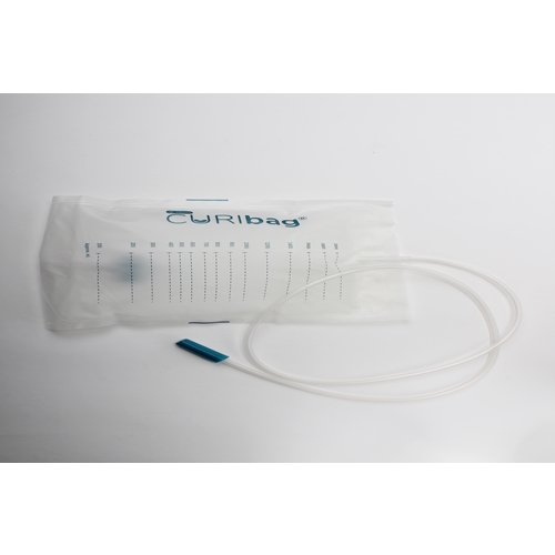 Ikke-tømbar urinpose Curibag - 2,0L 90cm - 25 stk