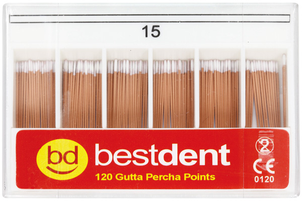 BestDent ISO-Guttaperkaspidser, størrelser 15-80 - Guttapercha Assortment 15-40 Bestdent
