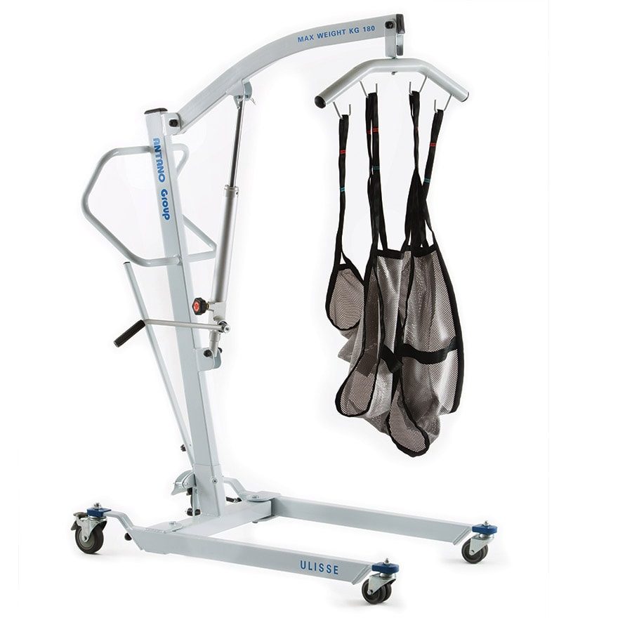 Hydraulisk patientlift med hjul og justerbar arm - Maks. belastning: 180 kg