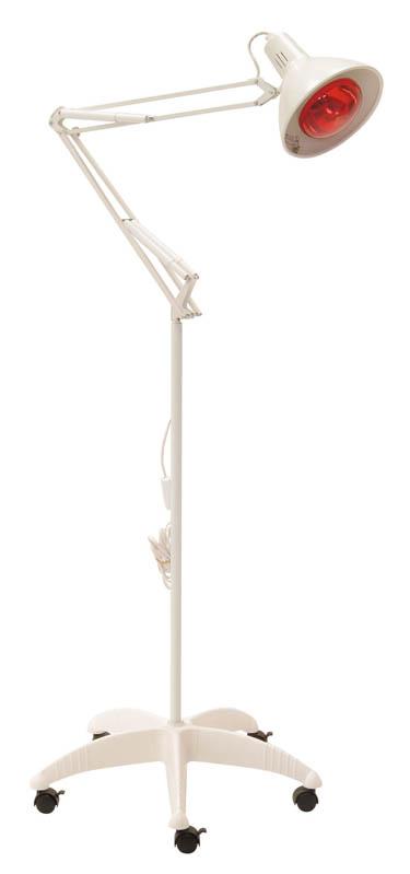 Infrapunalamppu valkoisella PVC-jalustalla - 150W