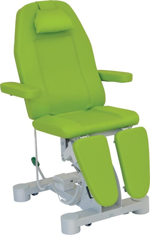 Elektryczny fotel do pedicure 3-częściowy z podłokietnikami i kółkami