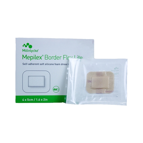 Cienki opatrunek piankowy silikonowy Mepilex Flex L - 4x5cm Border Lite - 10 szt.
