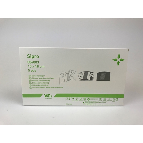 Silikonekompres Sipro - 10x18 cm - 5 stk.