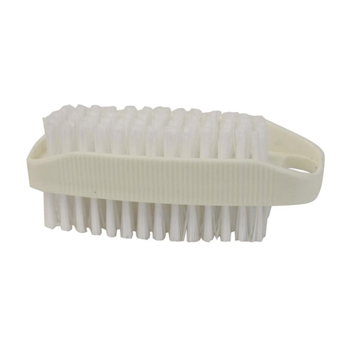 Nagelborste plast dubbel - 9,3x4,2x3cm vit