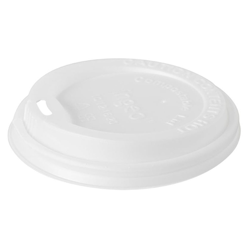 Lid CPLA for cup - for 35-47cl white with spout - 50 pcs