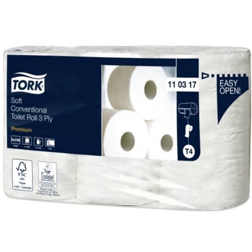 Toalettpapper 3-L Normal T4 - Tork Premium 34,7m vit - 42 st