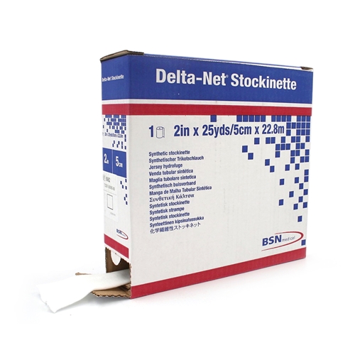Delta-Net-pehmustesukka - 5 cm x 23 m putkisidos valkoinen