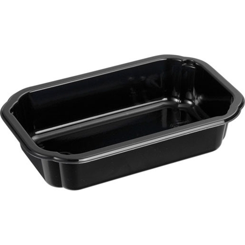 CPET-menuform Duniform - 370 ml 160x103x35 mm sort - 750 stk.
