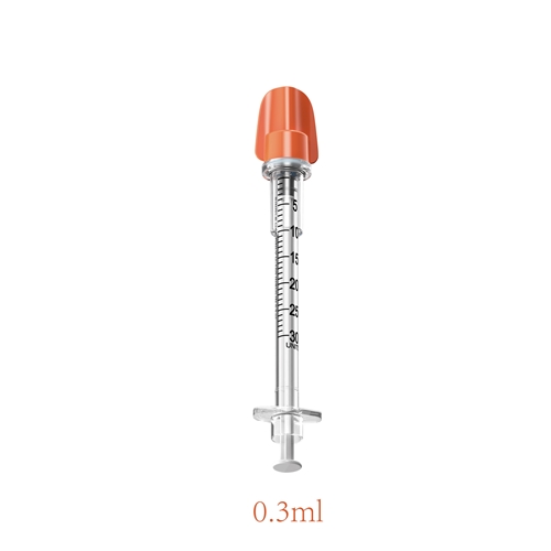 Insulinsprøjte med sikkerhedskanyle - 0,5 ml 30G x 8 mm U100 - 100 stk.