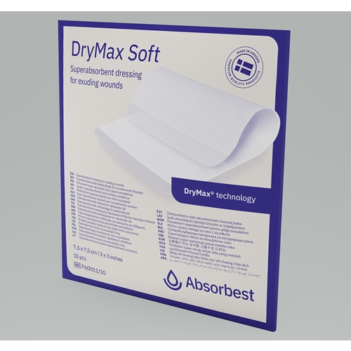 Superabsorberende bandage DryMax Soft - 7,5x7,5cm - 10 stk