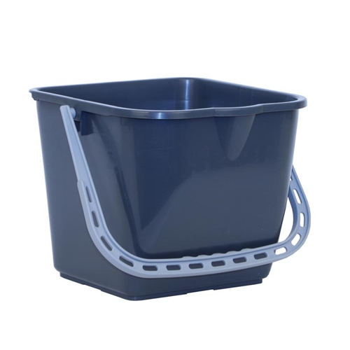 Eimer quadratisch/rund aus Kunststoff - 15L Basic grau